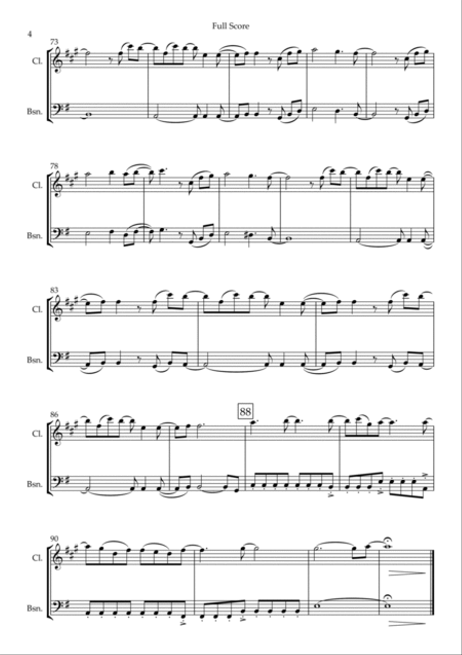 Ikimono Gakari's Blue Bird Woodwind Duet scores gallery preview page 4