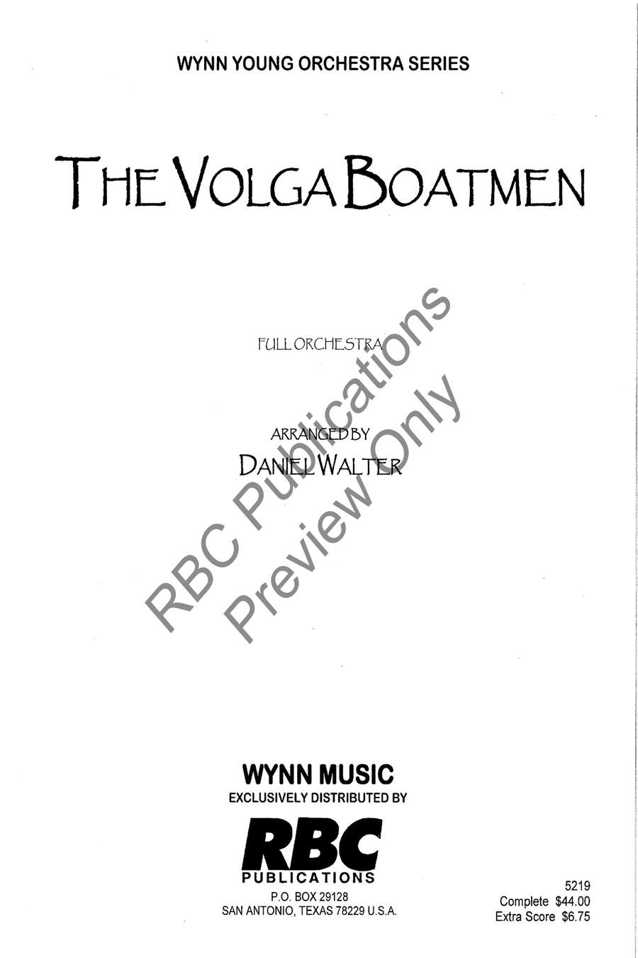 Volga Boatman Full Orchestra scores gallery preview page 2