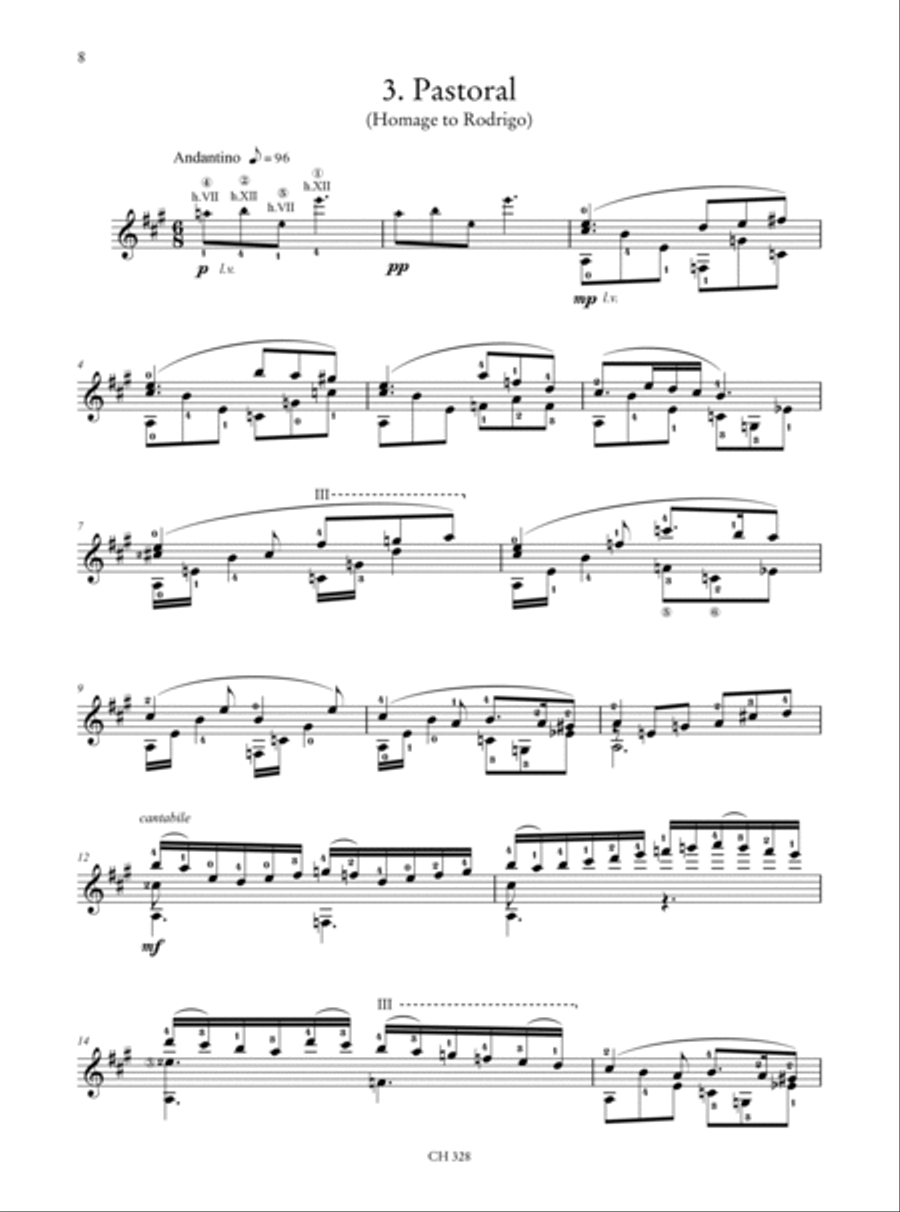 3 Homages for Guitar (2019) Acoustic Guitar scores gallery preview page 4