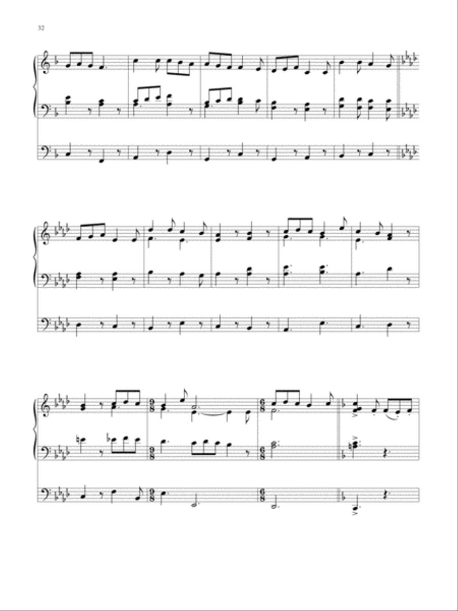 Wondrous Birth Seven Hymn Settings for Organ Organ Solo scores gallery preview page 33