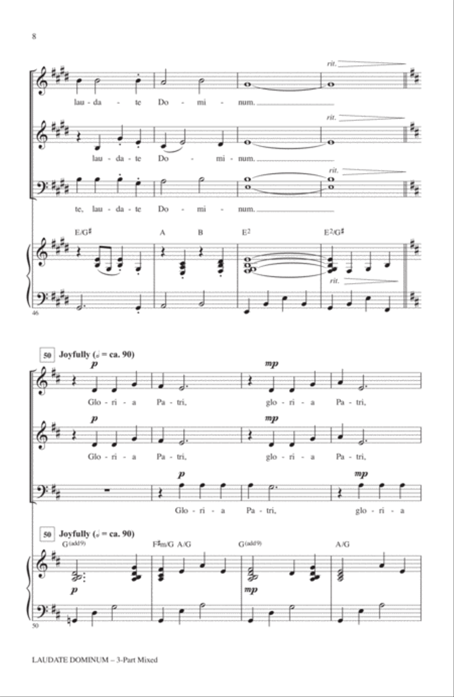 Laudate Dominum Laudate Dominum 3-Part scores gallery preview page 6