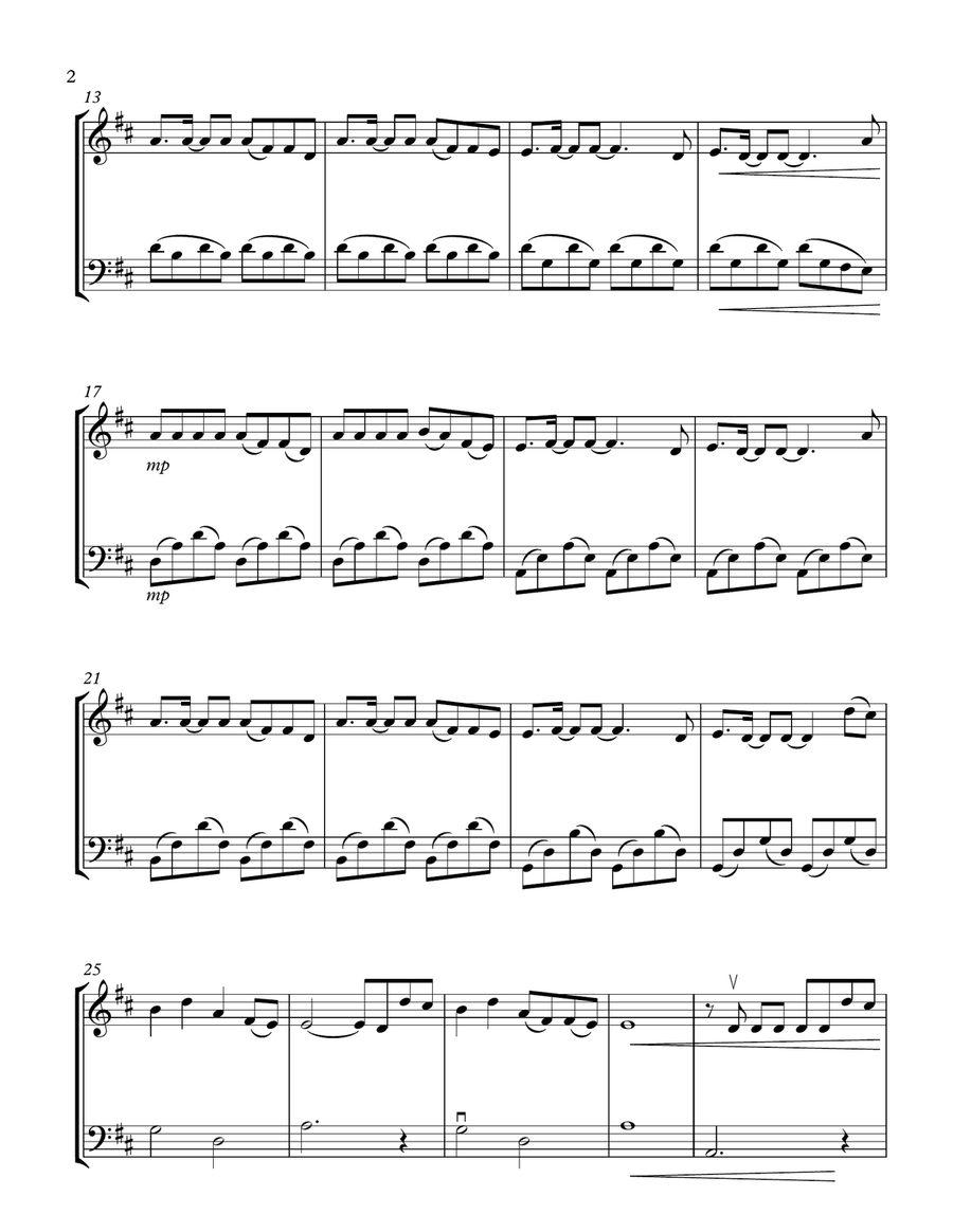Gone, Gone, Gone String Duet scores gallery preview page 2