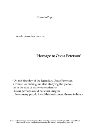 Book cover for Homage to Oscar Peterson