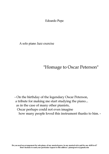 Homage to Oscar Peterson image number null