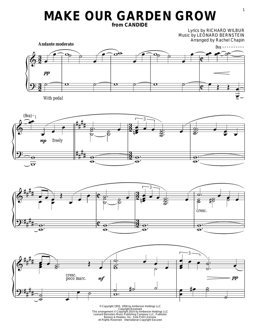Make Our Garden Grow Piano Solo scores gallery preview page 1