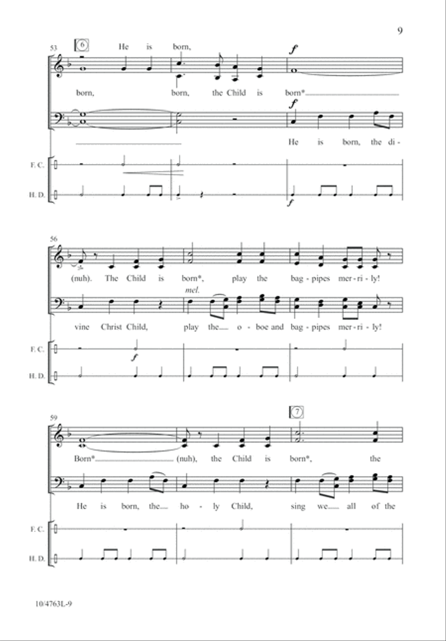 Born, He Is Born! Born, He Is Born! 4-Part scores gallery preview page 9