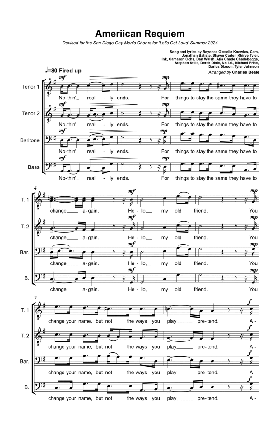 Ameriican Requiem TTBB scores gallery preview page 1