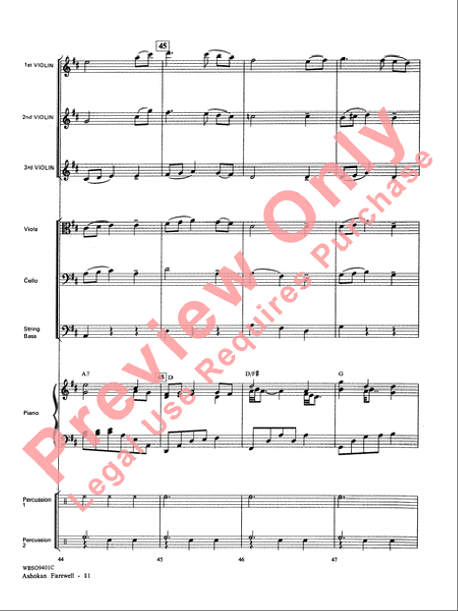 Ashokan Farewell String Orchestra scores gallery preview page 12