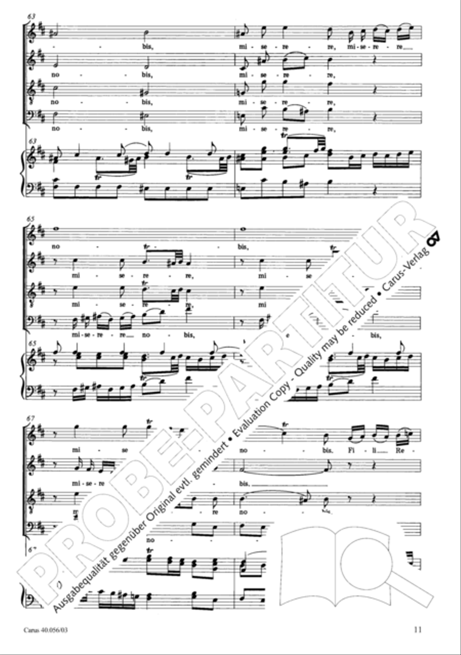 Litaniae Lauretanae B.M.V. in D 4-Part scores gallery preview page 12