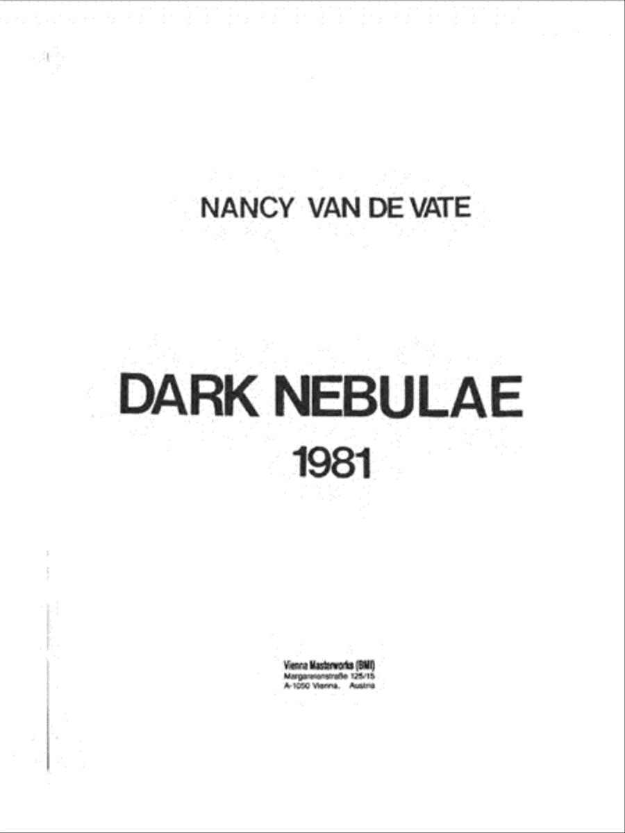 [Van de Vate] Dark Nebulae