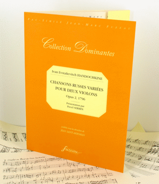 Book cover for Chansons russes variees for two violins. Opus 2