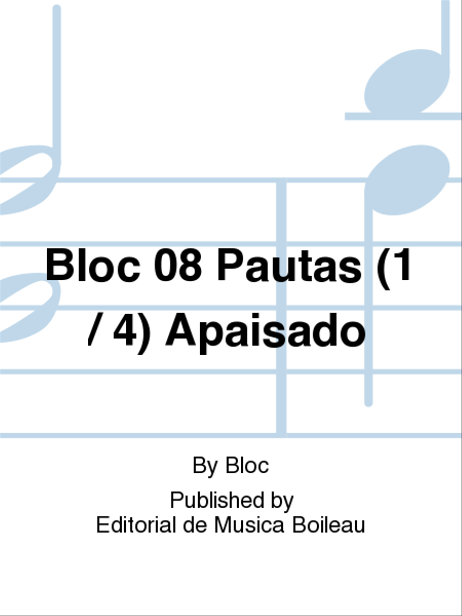 Bloc 08 Pautas (1 / 4) Apaisado Staff Paper scores gallery preview page 1