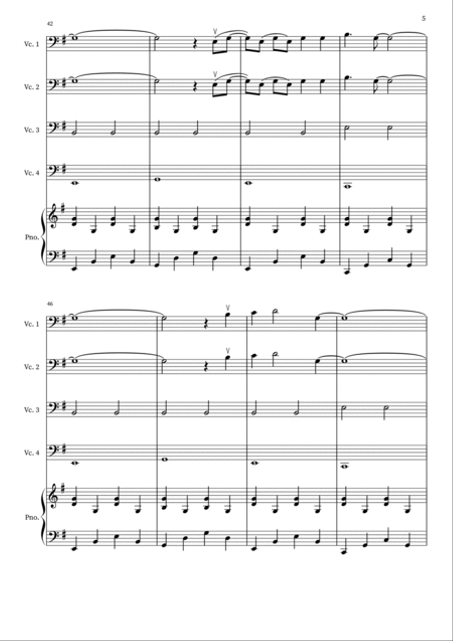 Wonderwall Piano Solo scores gallery preview page 5