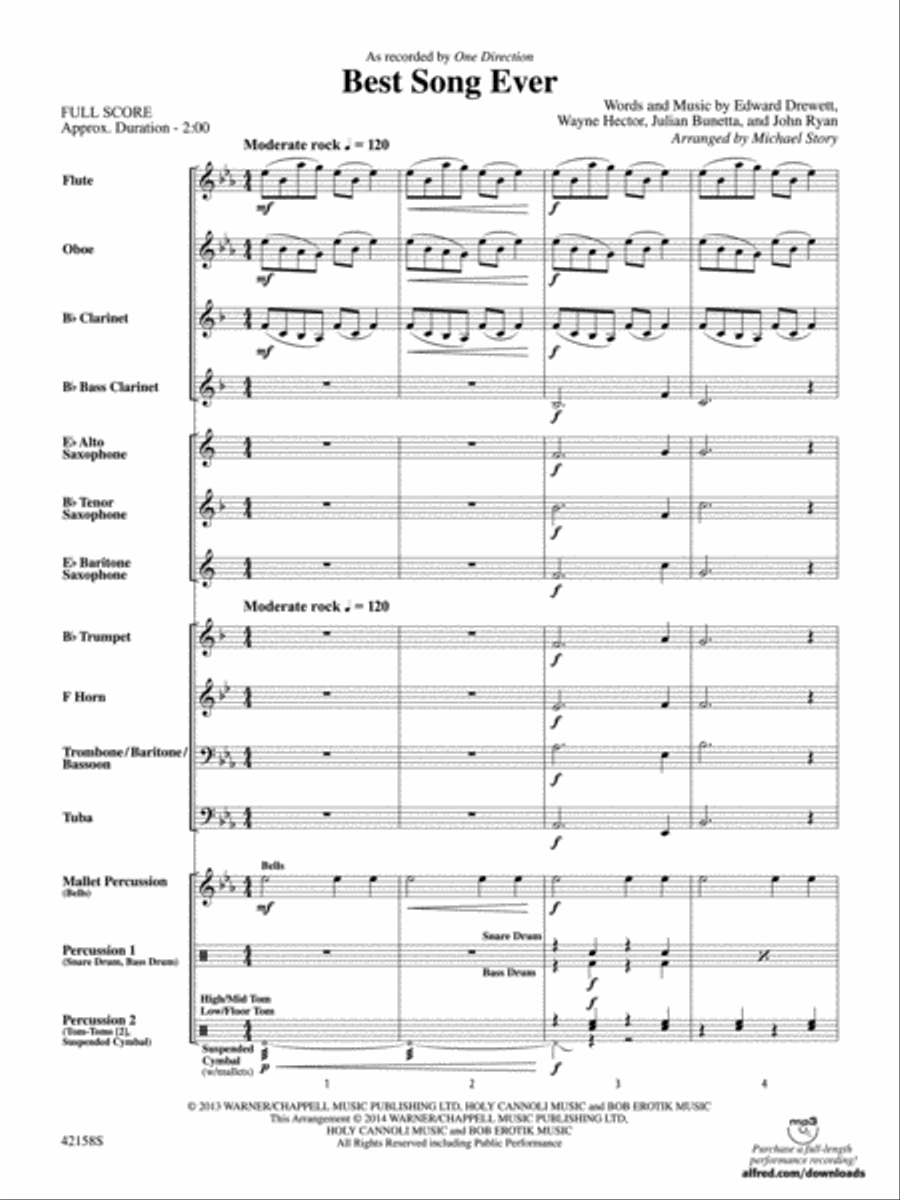 Best Song Ever: Score Concert Band scores gallery preview page 3
