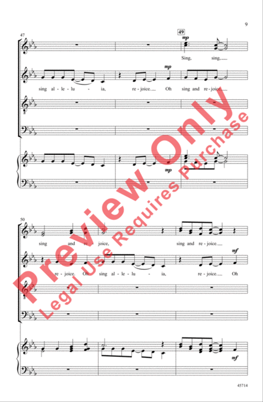Sing and Rejoice! 4-Part scores gallery preview page 9