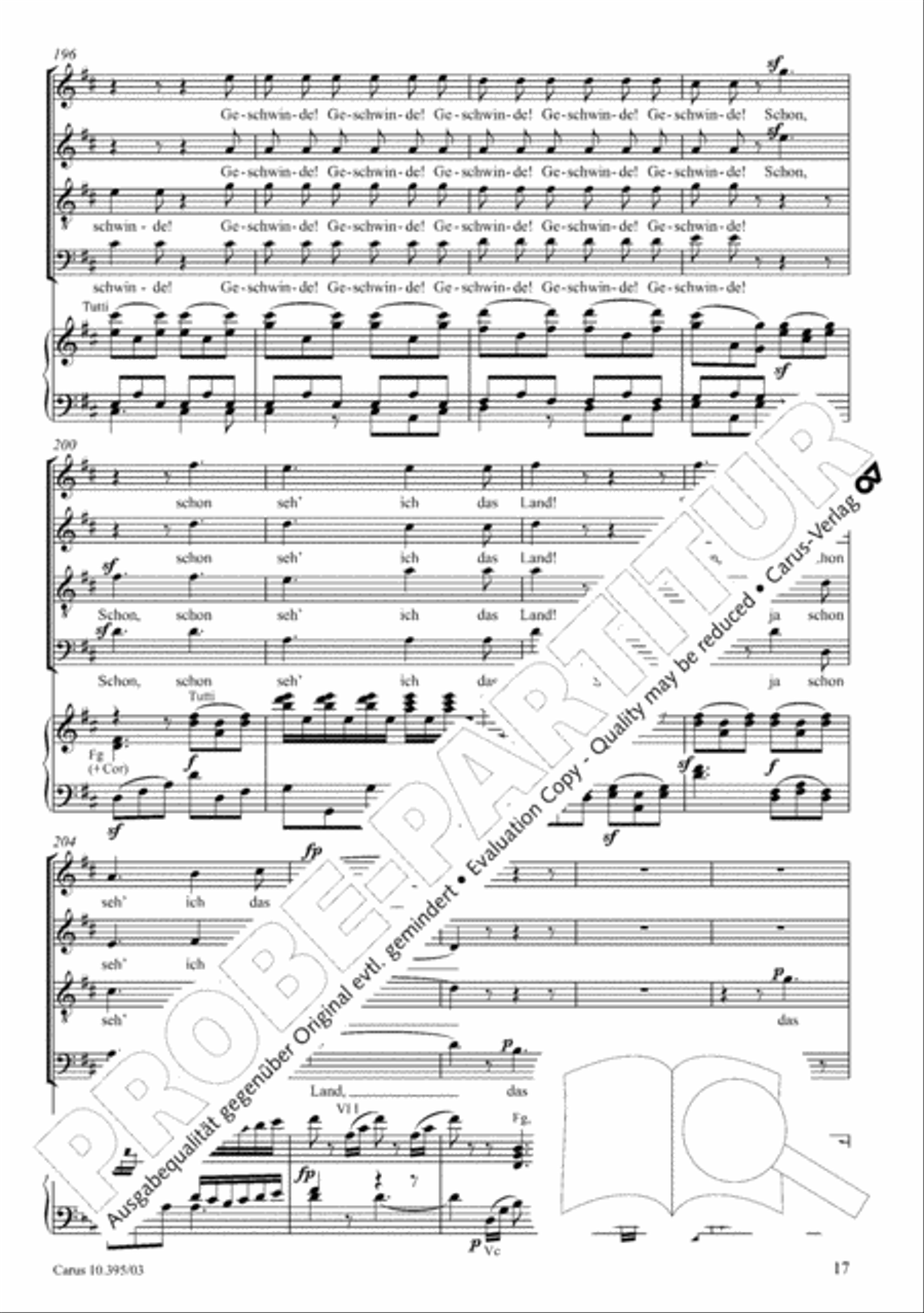 Calm Sea and Prosperous Voyage 4-Part scores gallery preview page 18