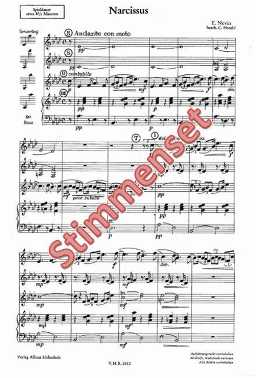 Narcissus Accordion Orchestra scores gallery preview page 1
