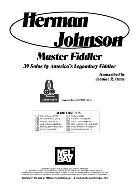 Herman Johnson Master Fiddler: 39 Solos-America's Legend Fiddler image number null