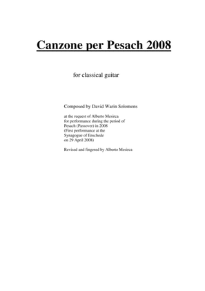 David Warin Solomons: Canzone per Pesach for gutiar