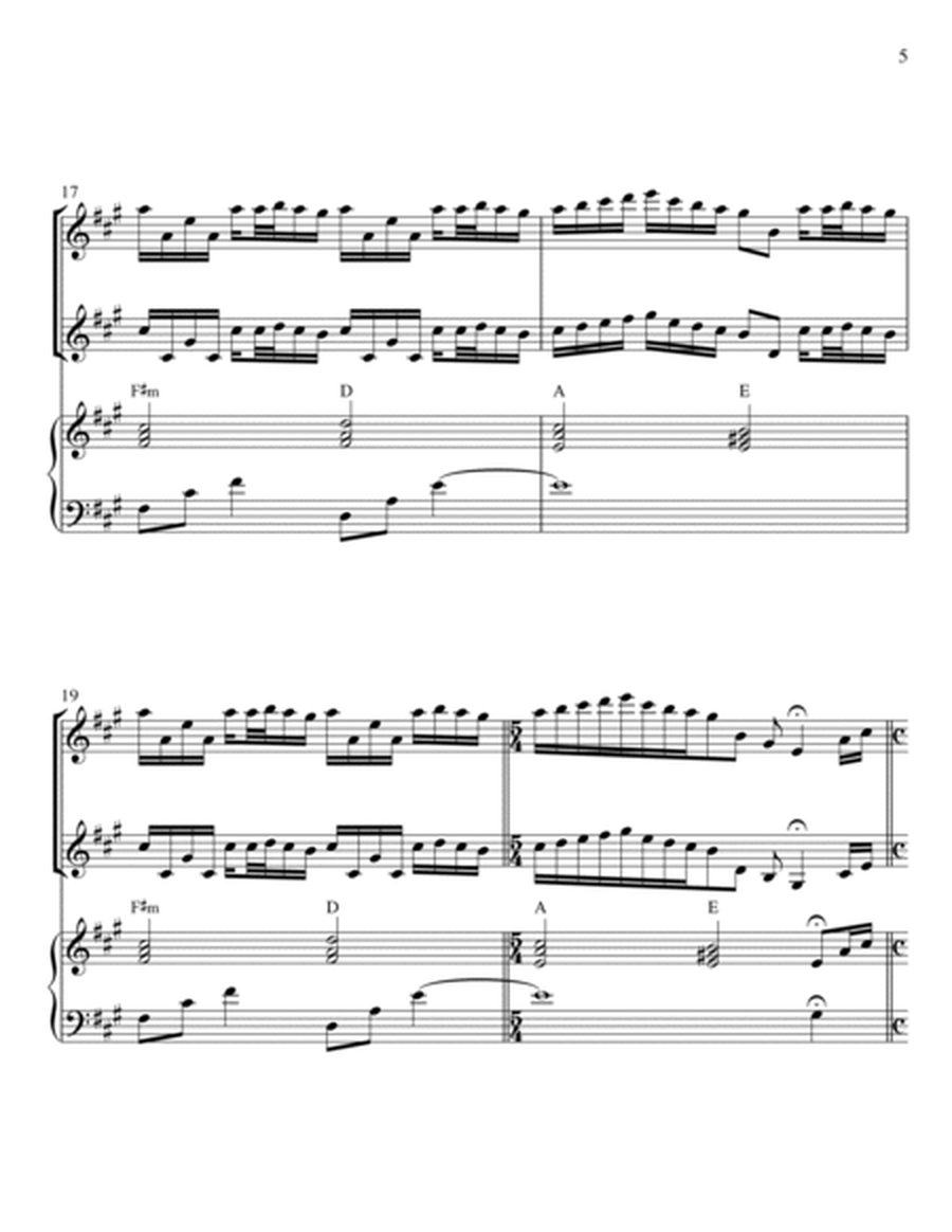 Yiruma - Rivers Flows in You - Trio Piano and two Violin - with Chords image number null