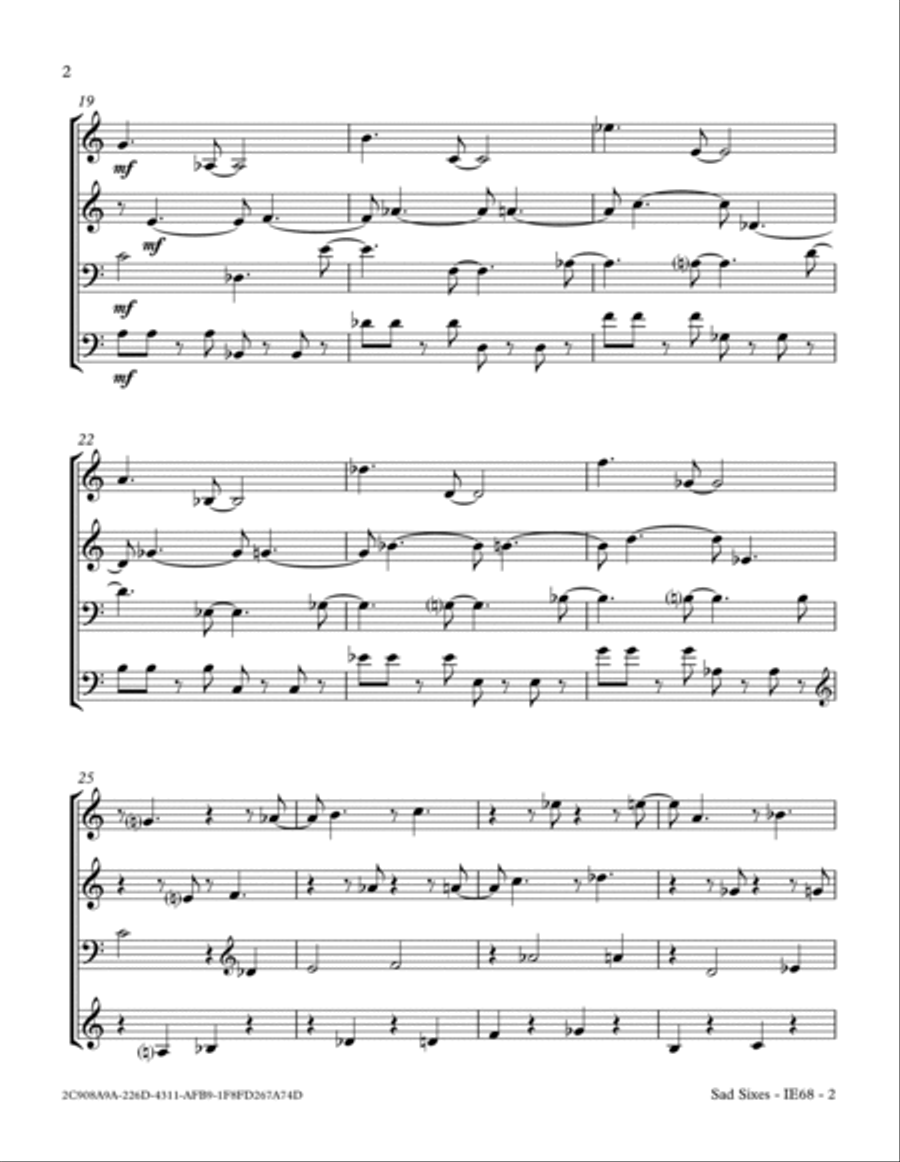 Sad Sixes Small Ensemble scores gallery preview page 2