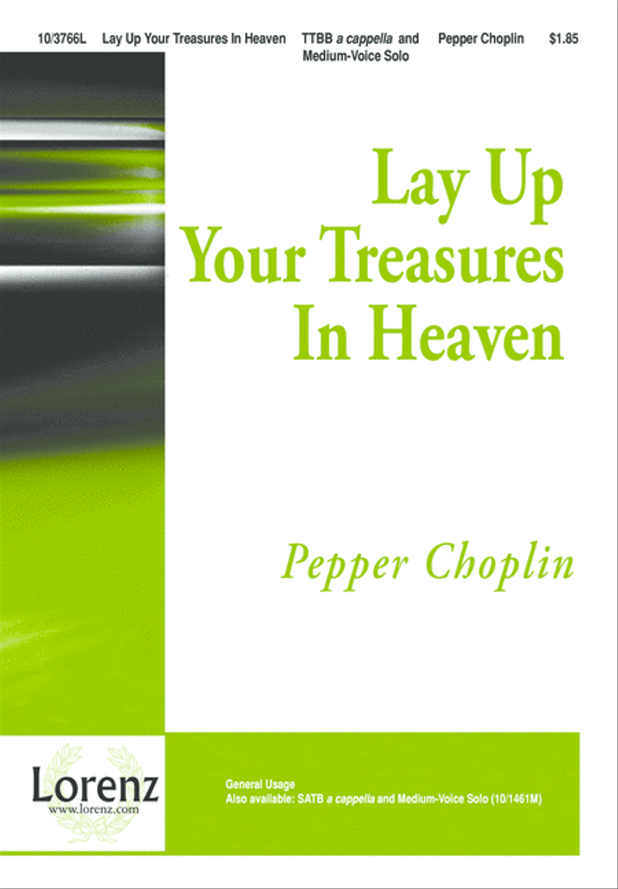 Lay Up Your Treasures In Heaven TTBB scores gallery preview page 2