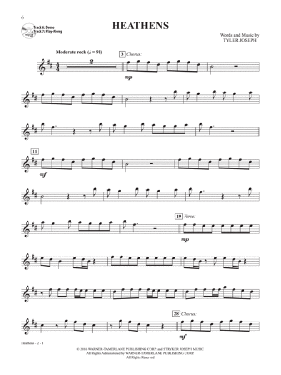Easy Top of the Charts Playlist Instrumental Solos Alto Saxophone scores gallery preview page 4