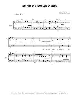Book cover for As For Me And My House (Vocal Quartet - (SATB)