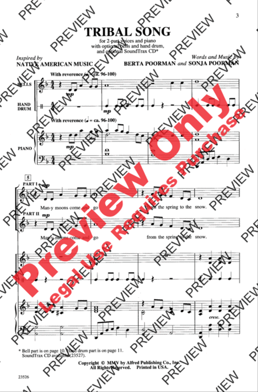 Tribal Song Tribal Song 2-Part scores gallery preview page 3