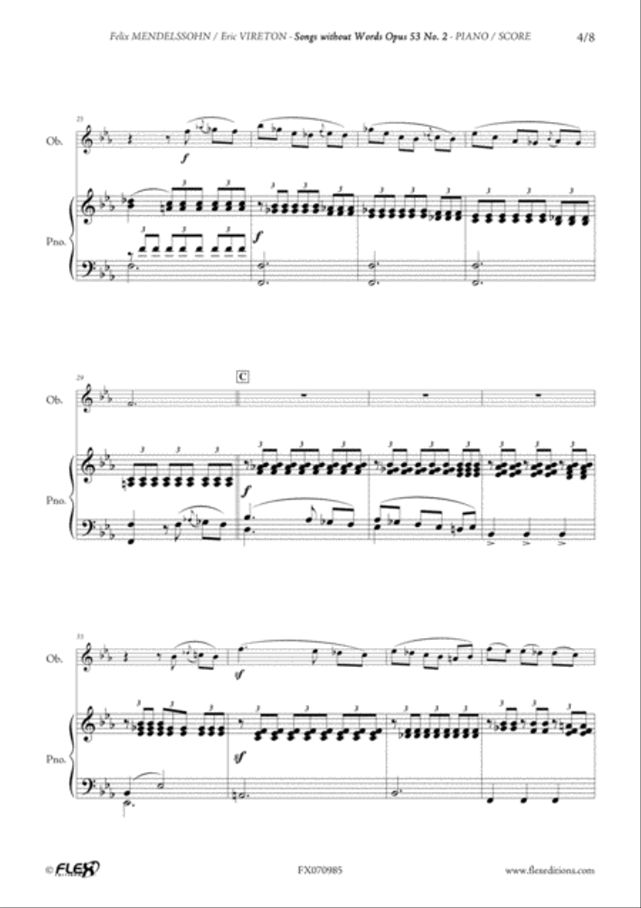 Songs without Words Opus 53 No. 2 Piano scores gallery preview page 4
