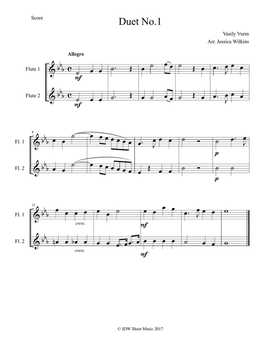 Flute and deals piano duet