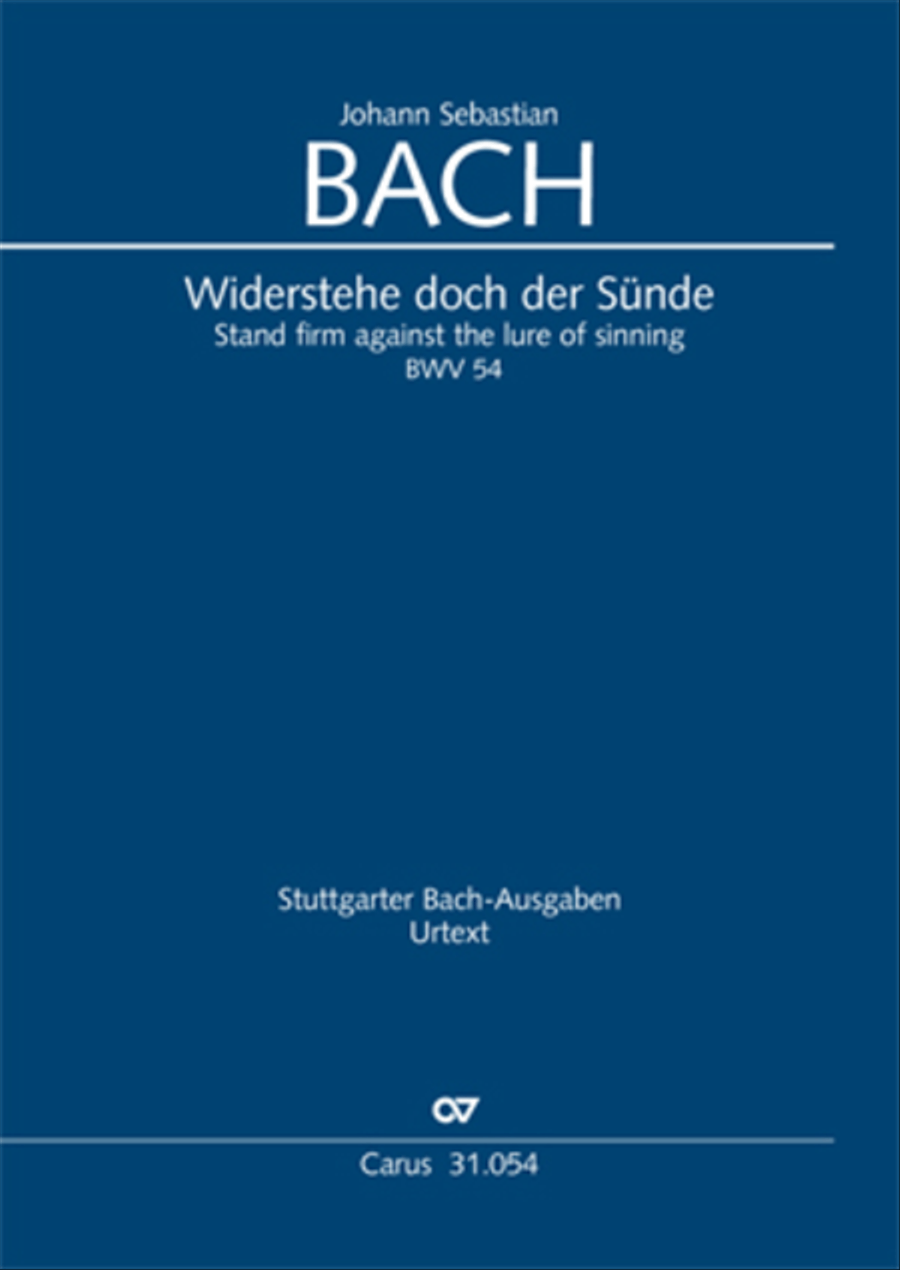 Stand firm against the lure of sinning (Widerstehe doch der Sunde) Alto Voice scores gallery preview page 1