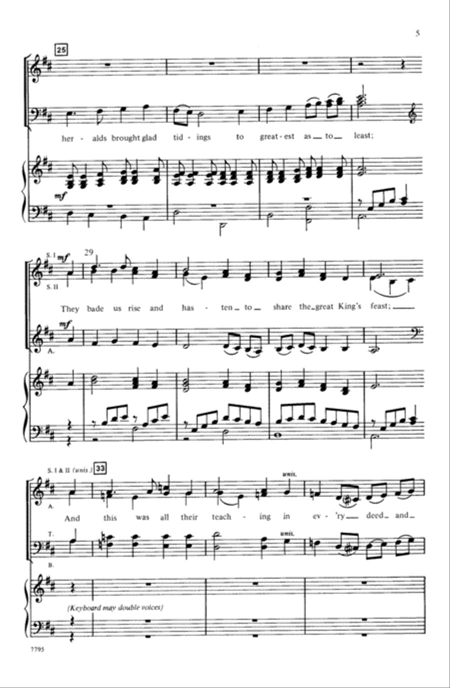 One Church, One Faith, One Lord 4-Part scores gallery preview page 5