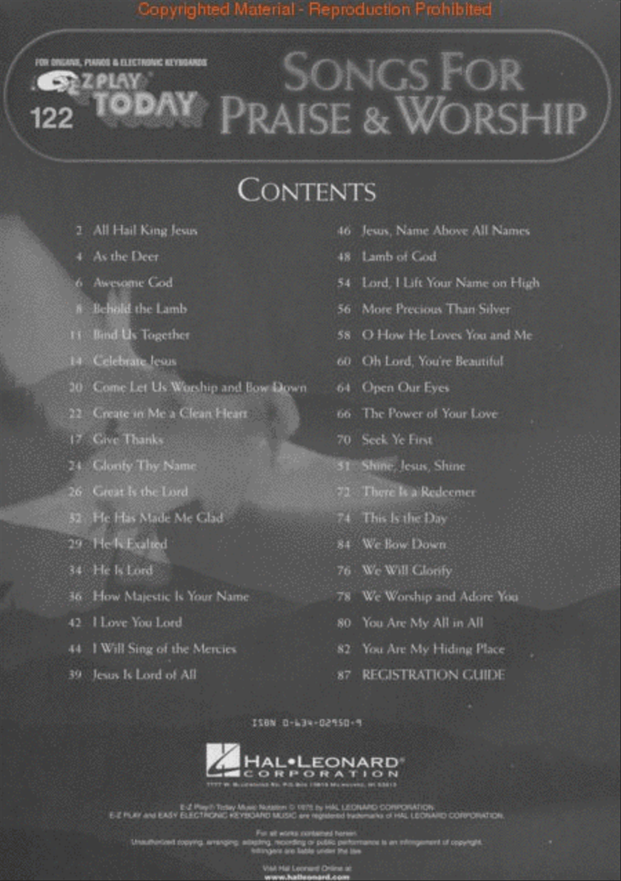Songs for Praise & Worship Voice scores gallery preview page 2