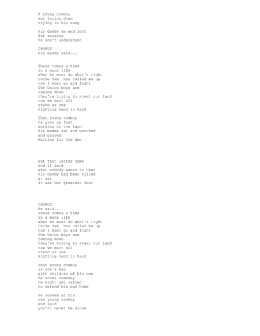 the young cowboy the young cowboy Electric Guitar scores gallery preview page 1
