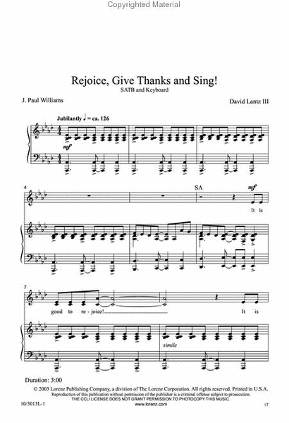 Rejoice, Give Thanks, and Sing image number null