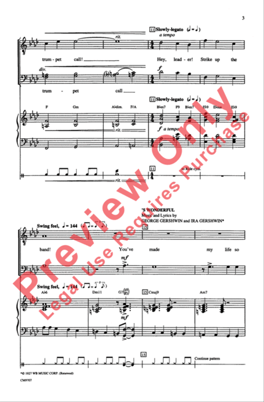 Gershwin Showcase Gershwin Showcase Men's Choir scores gallery preview page 3