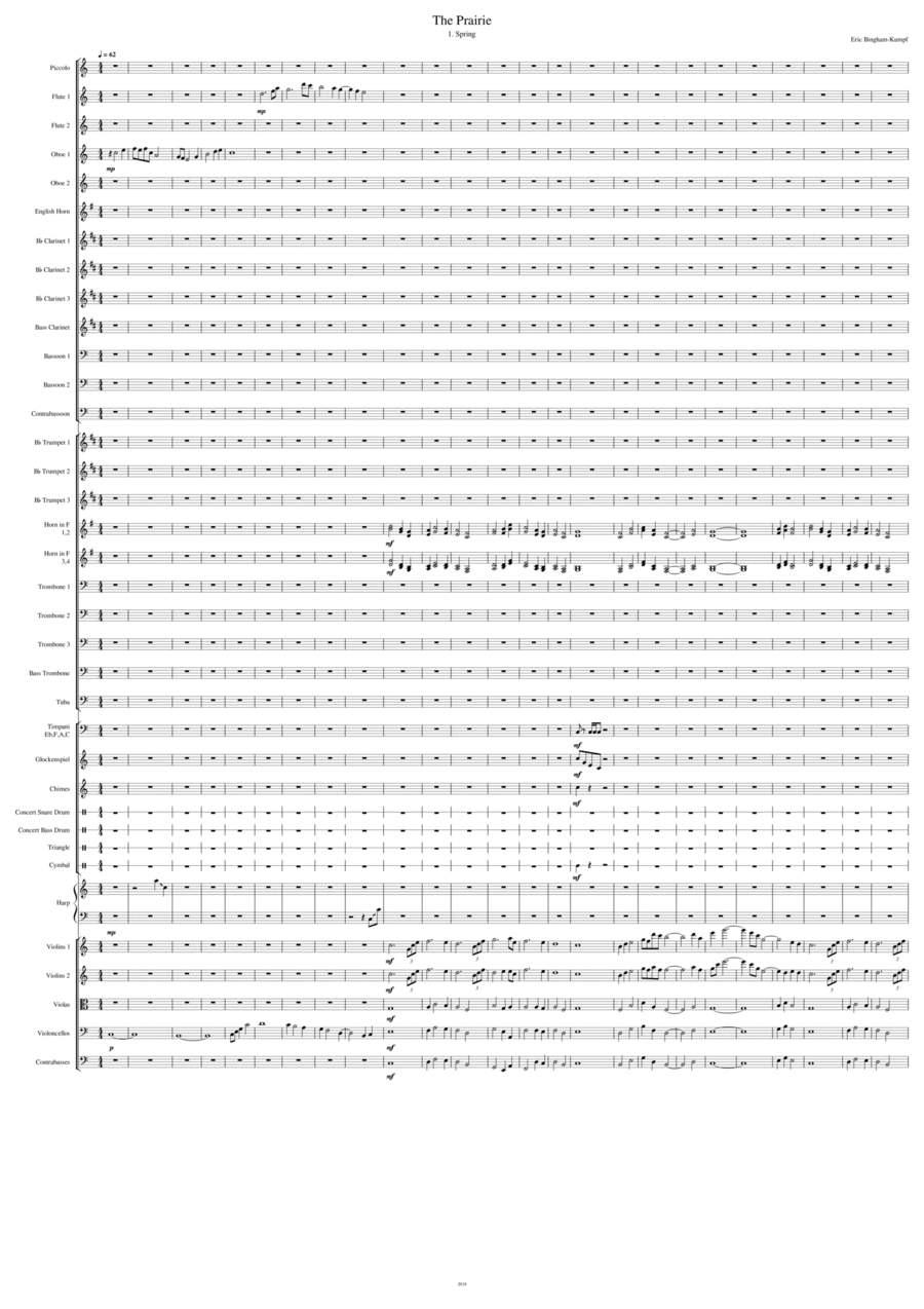 The Prairie The Prairie Full Orchestra scores gallery preview page 1