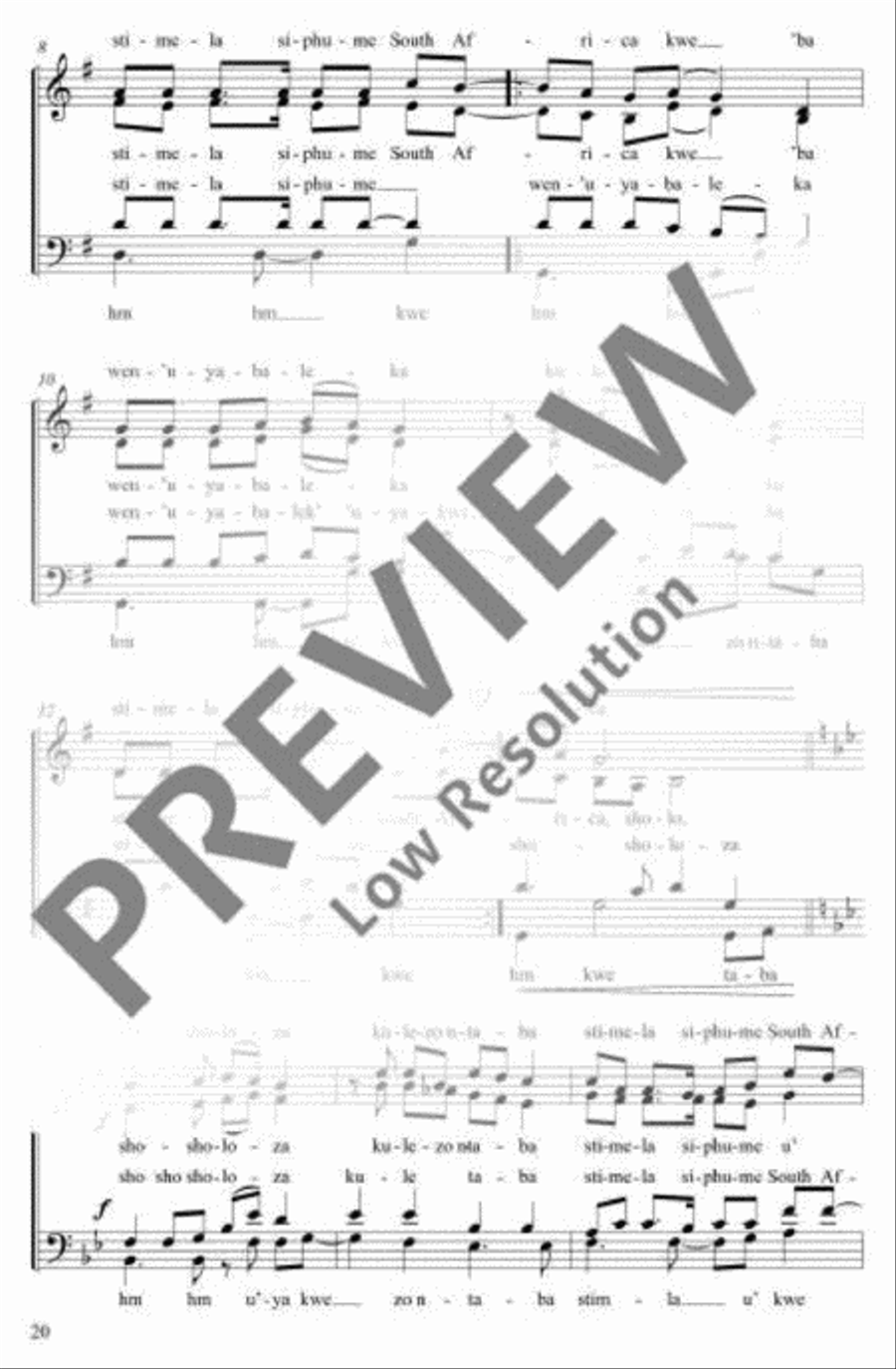 Shosholoza 4-Part scores gallery preview page 3