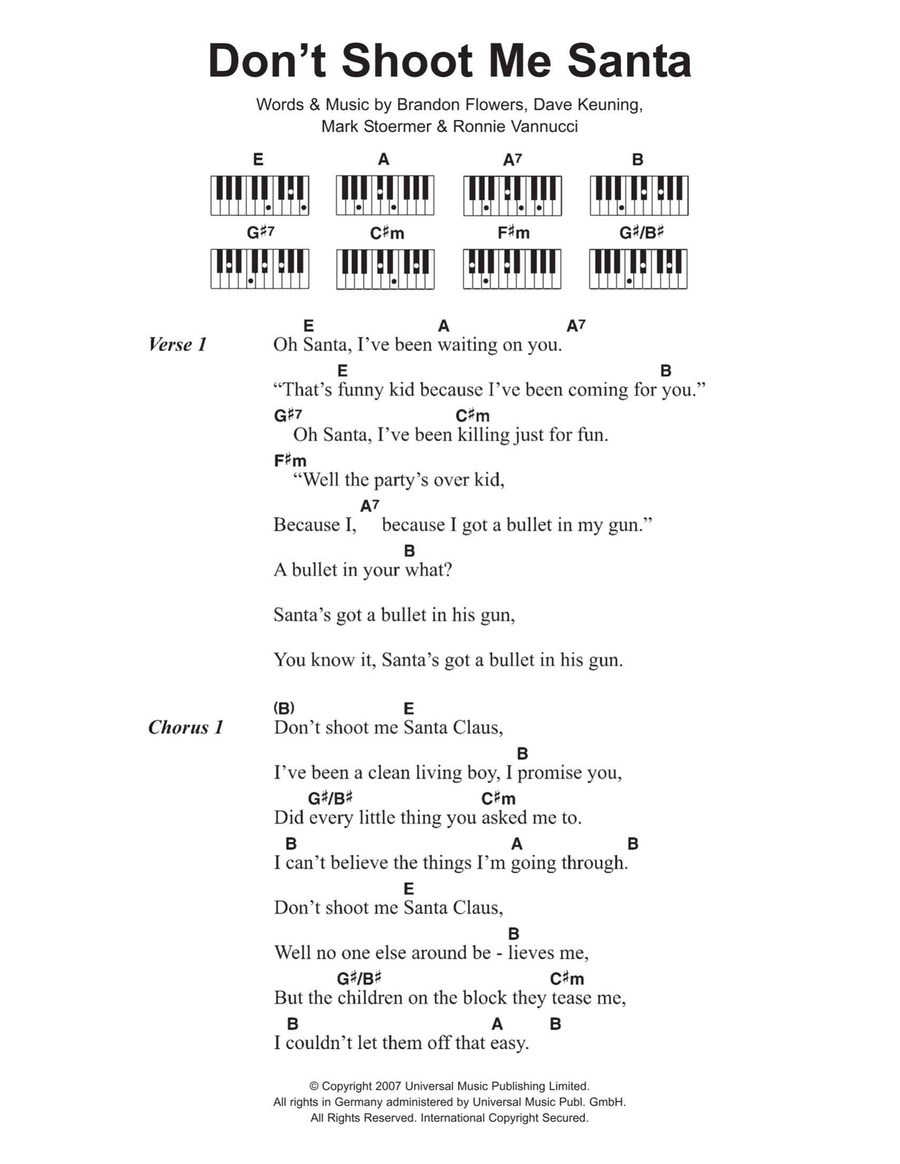 Don't Shoot Me Santa Don't Shoot Me Santa Piano scores gallery preview page 1