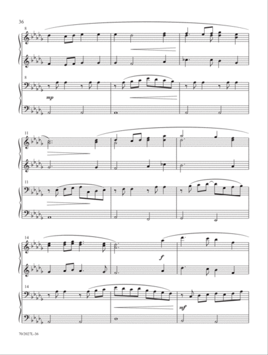 Four-Hand Favorites for Lent and Easter Piano Duet scores gallery preview page 15
