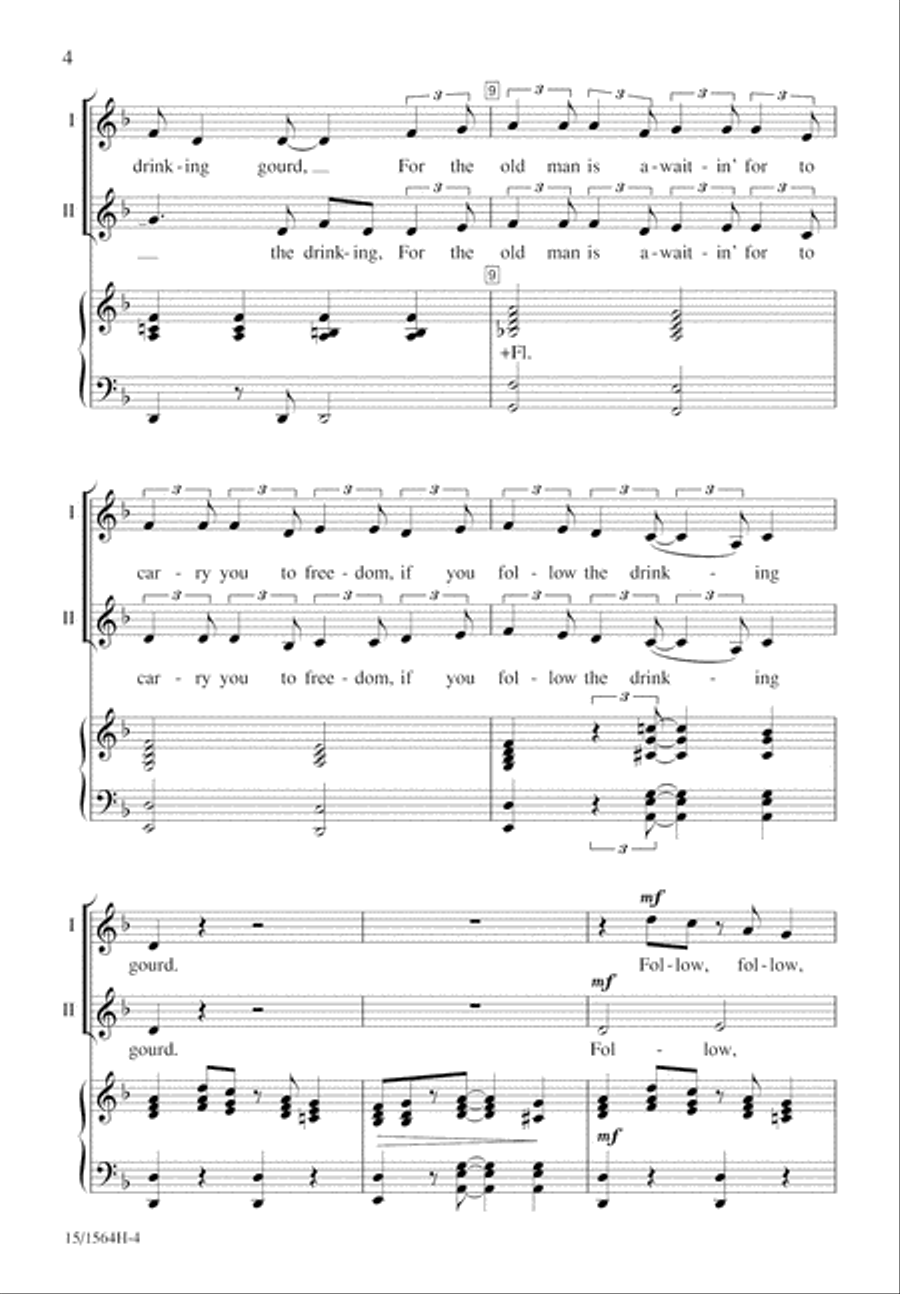The Drinking Gourd 2-Part scores gallery preview page 4