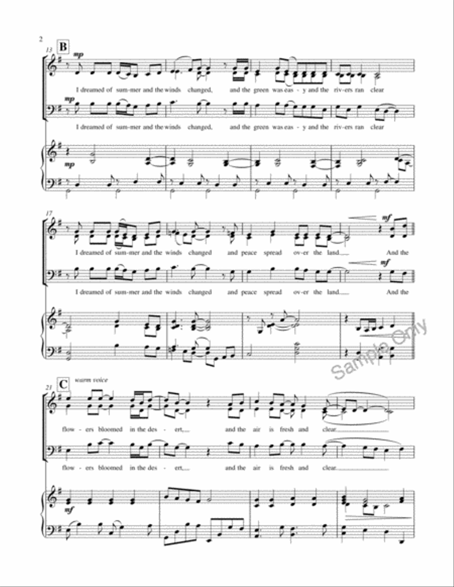 I Dreamed Of Rain I Dreamed Of Rain 3-Part scores gallery preview page 4
