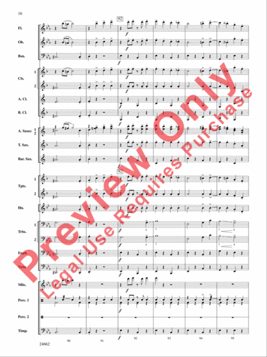 Timber City Trilogy Timber City Trilogy Concert Band scores gallery preview page 17