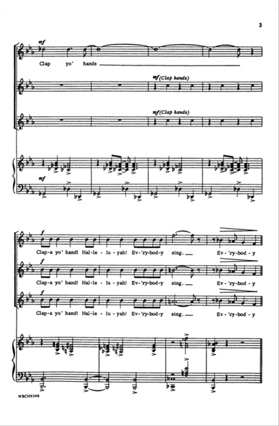 Clap Yo' Hands Choir scores gallery preview page 2