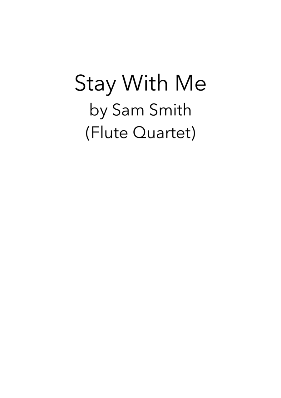 Stay With Me Flute Quartet scores gallery preview page 1