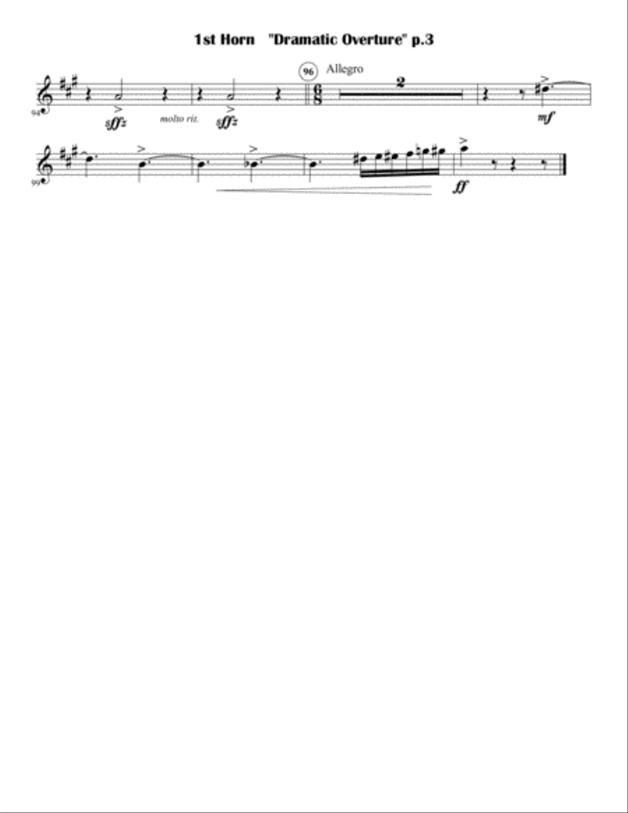 Dramatic Overture Brass Ensemble scores gallery preview page 6