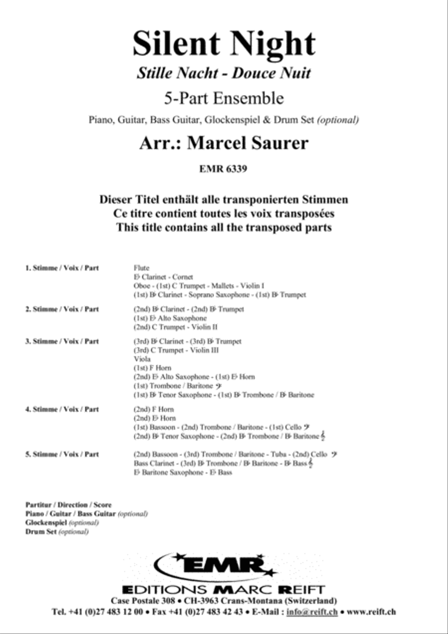 Silent Night Silent Night Concert Band scores gallery preview page 2