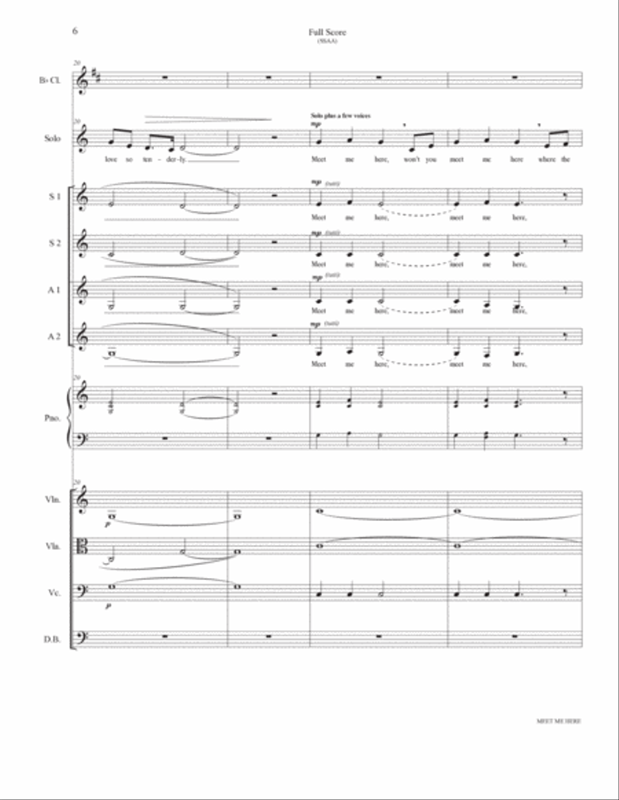 Meet Me Here SSA scores gallery preview page 6