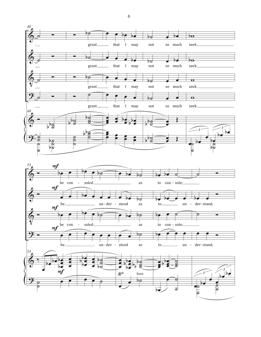 Prayer of Saint Francis, SATB & Piano 4-Part scores gallery preview page 6